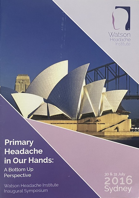 Watson Headache Institute Inaugural Symposium Poster, Sydney 2016